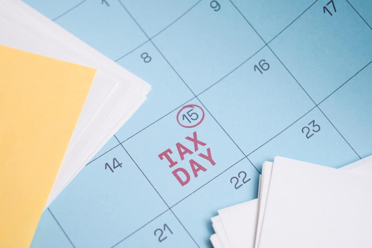 Calendar marked with 